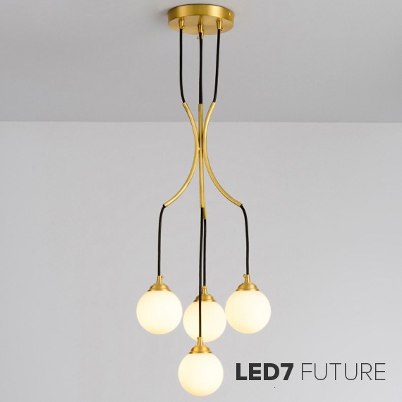 Loft Industry Modern - Gold Grape Chandelier